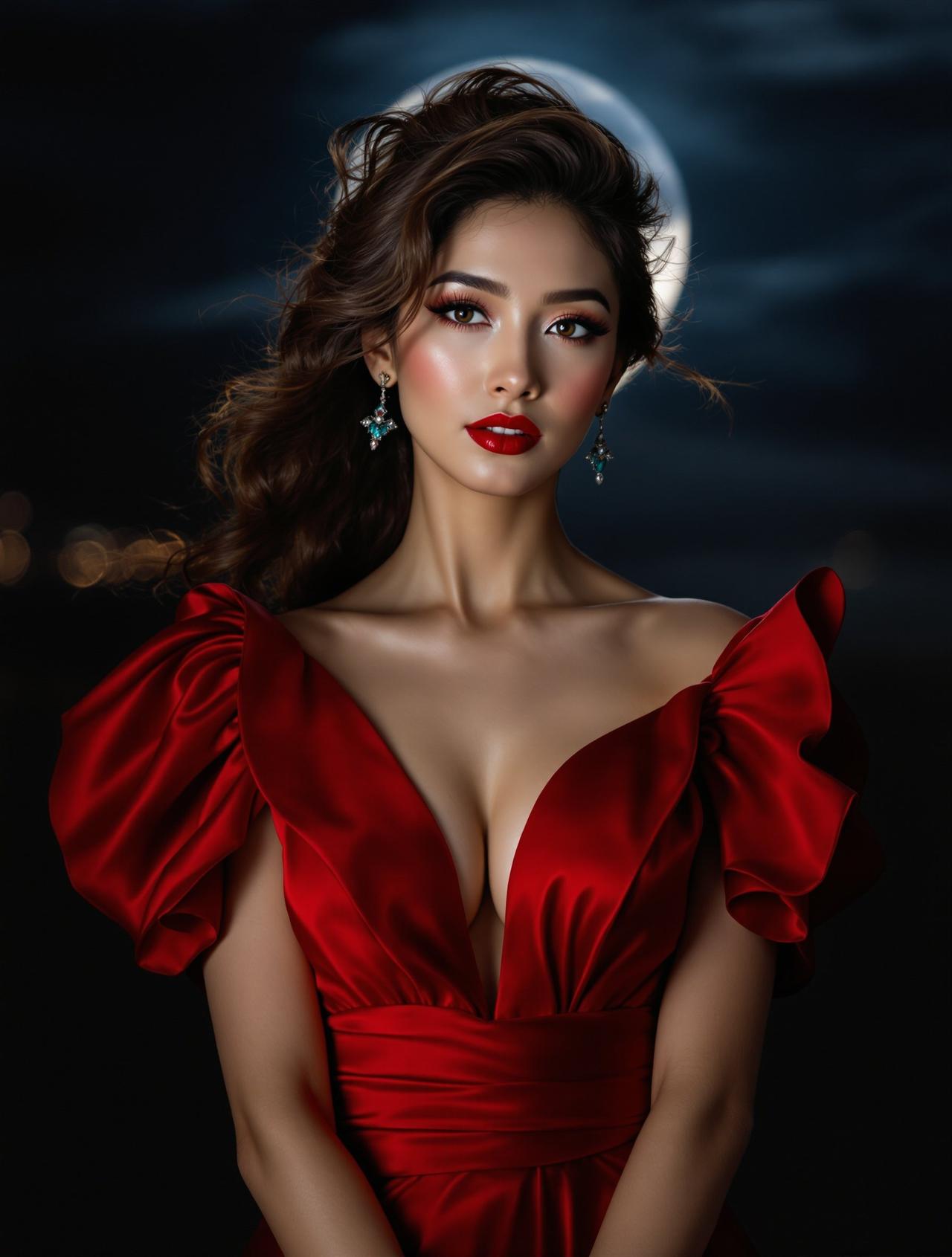 推女郎 - 红裙诱惑 - 马丽娜 - 唯美写真摄影