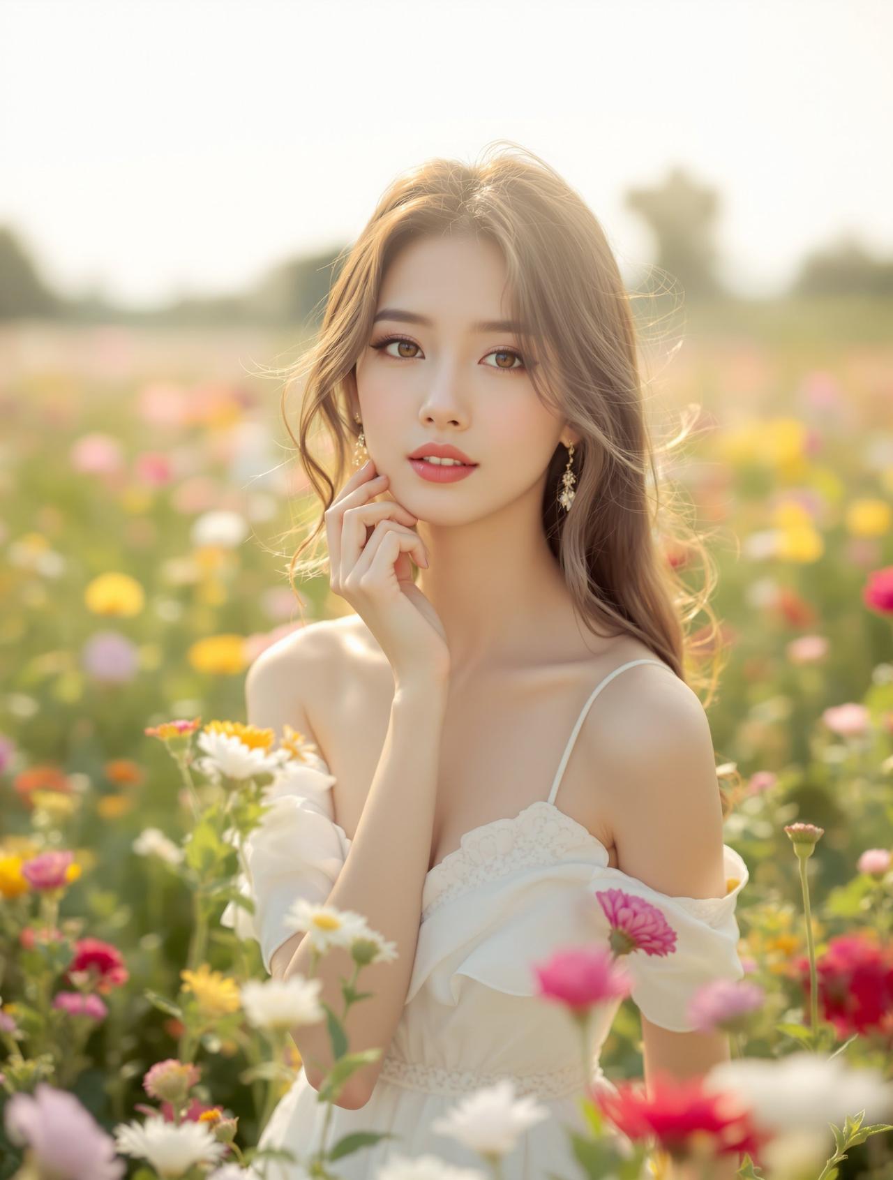 推女郎 - 花丛中的精灵 - 黄芷琳 - 唯美纯欲风写真摄影